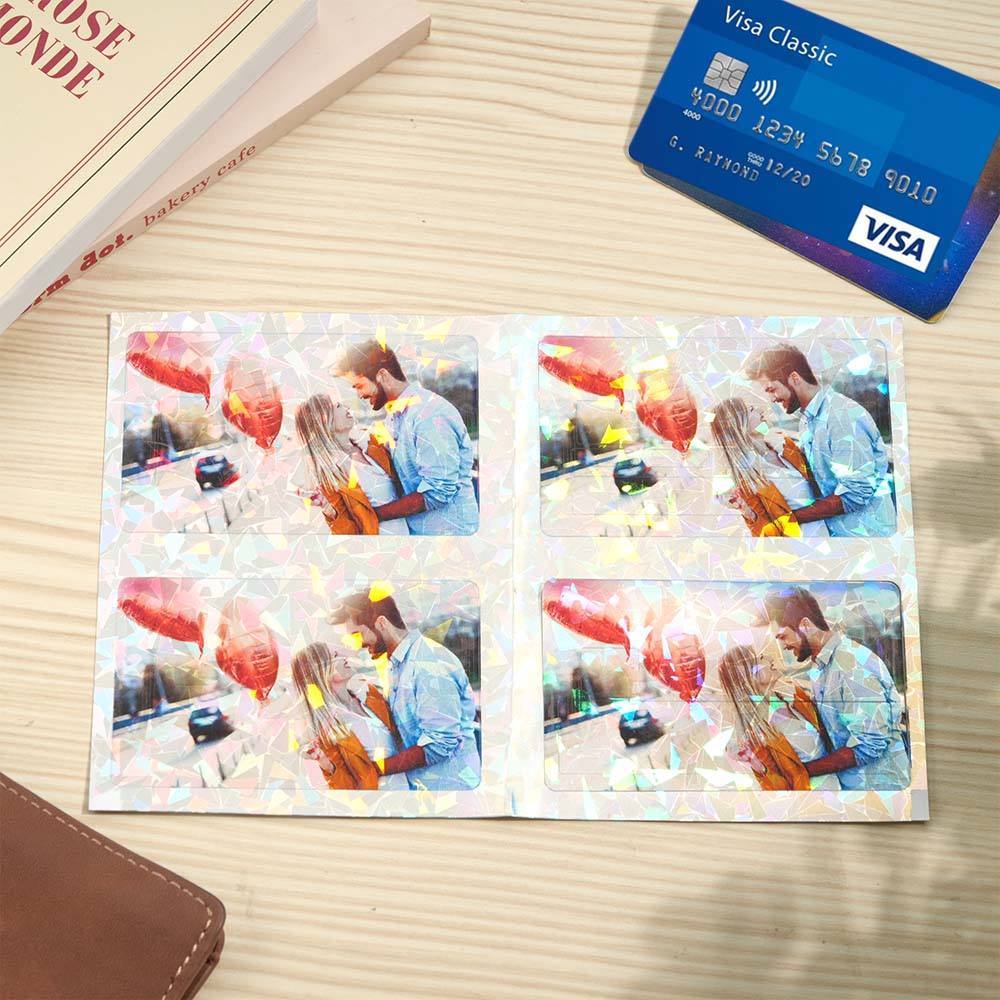 Custom Card Cover Your Photo Sticker Waterproof Card Cover Personalized Card Skin Set