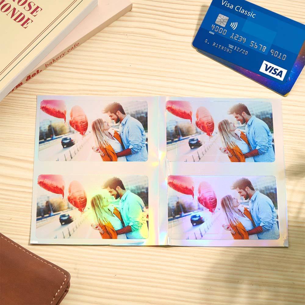 Custom Card Cover Your Photo Sticker Waterproof Card Cover Personalized Card Skin Set