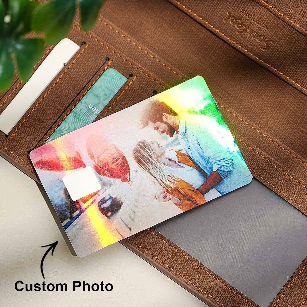 Custom Card Cover Your Photo Sticker Waterproof Card Cover Personalized Card Skin Set