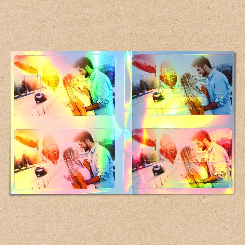 Custom Card Cover Your Photo Sticker Waterproof Card Cover Personalized Card Skin Set