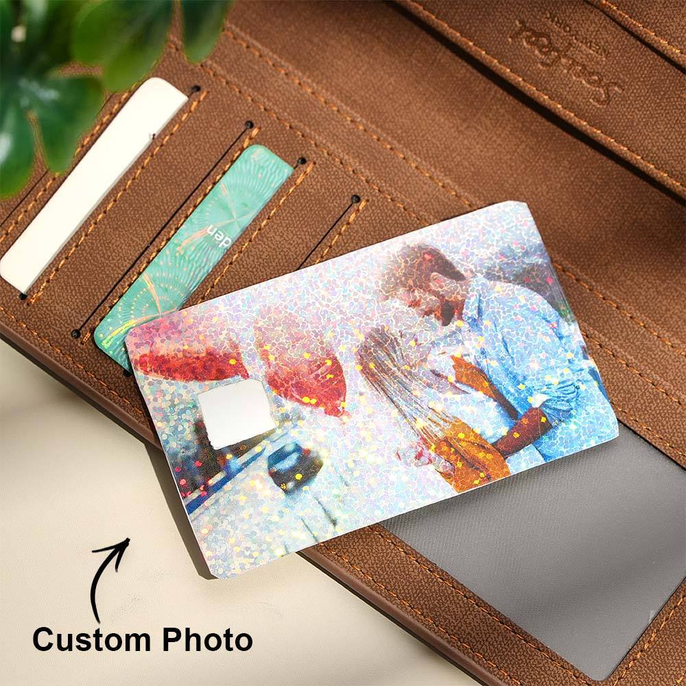 Custom Card Cover Your Photo Sticker Waterproof Card Cover Personalized Card Skin Set