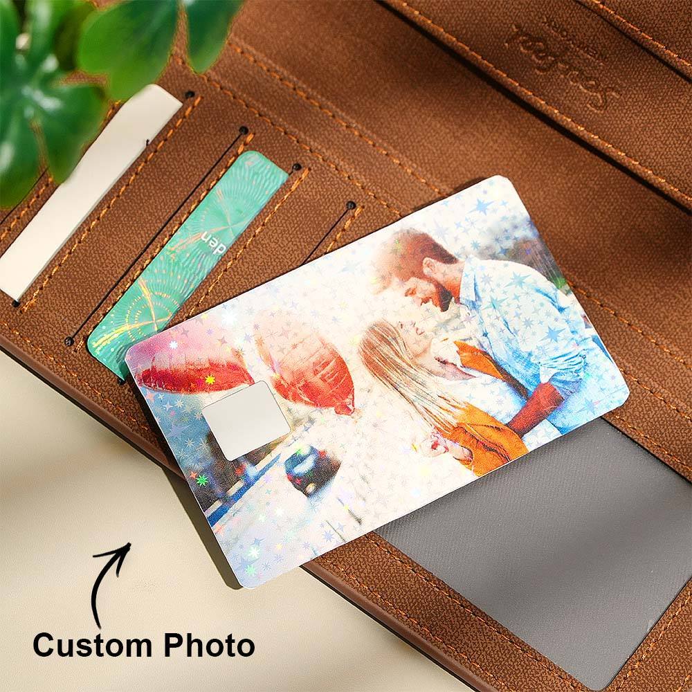 Custom Card Cover Your Photo Sticker Waterproof Card Cover Personalized Card Skin Set