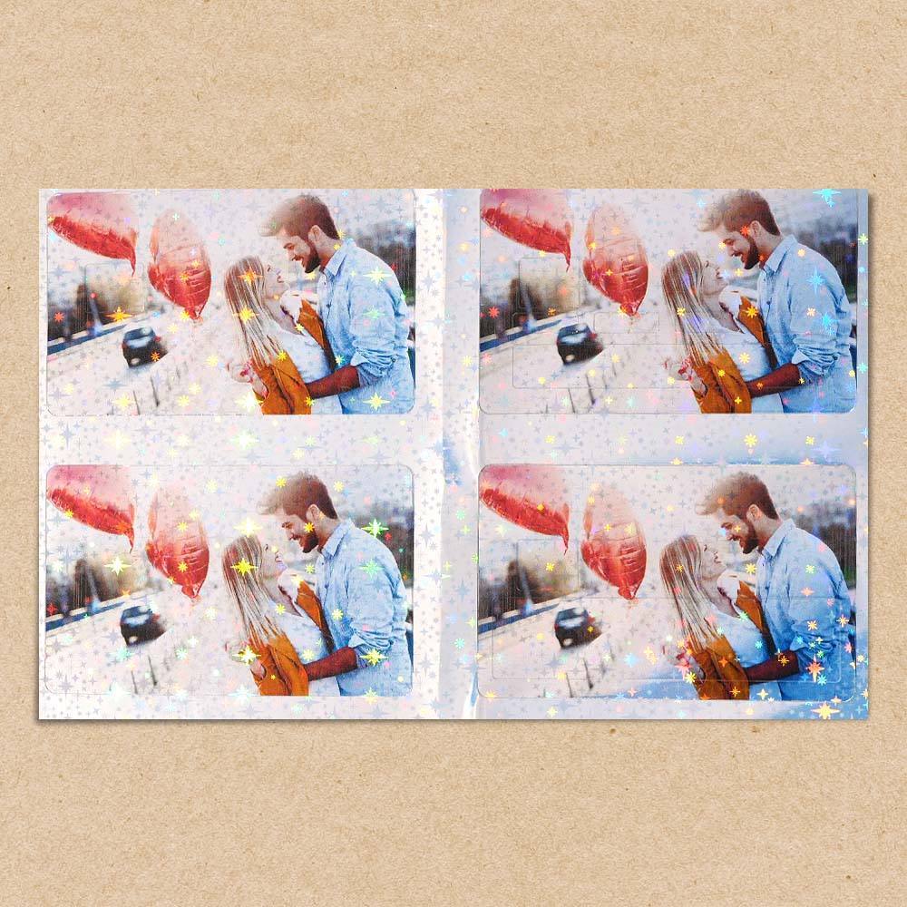 Custom Card Cover Your Photo Sticker Waterproof Card Cover Personalized Card Skin Set