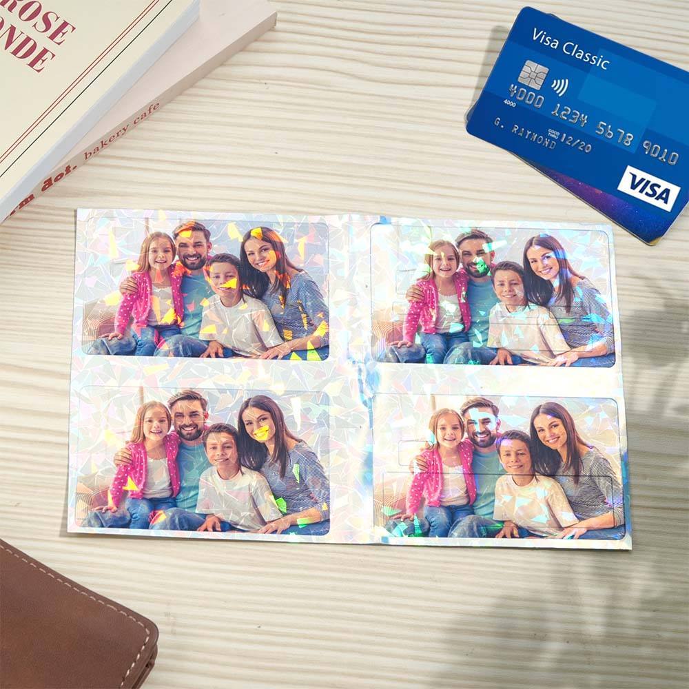 Custom Card Cover Your Photo Sticker Waterproof Card Cover Personalized Card Skin Set