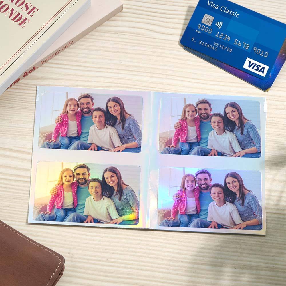 Custom Card Cover Your Photo Sticker Waterproof Card Cover Personalized Card Skin Set