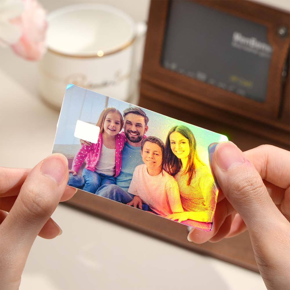 Custom Card Cover Your Photo Sticker Waterproof Card Cover Personalized Card Skin Set