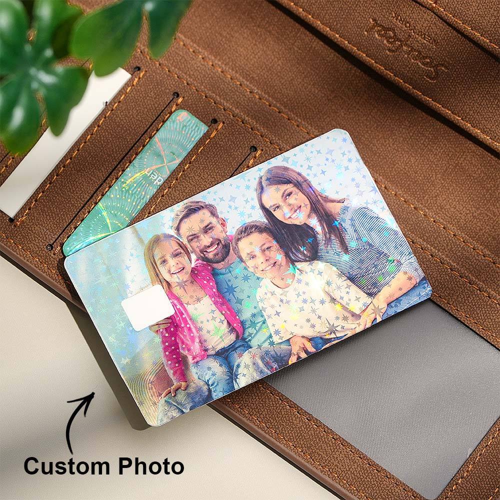 Custom Card Cover Your Photo Sticker Waterproof Card Cover Personalized Card Skin Set
