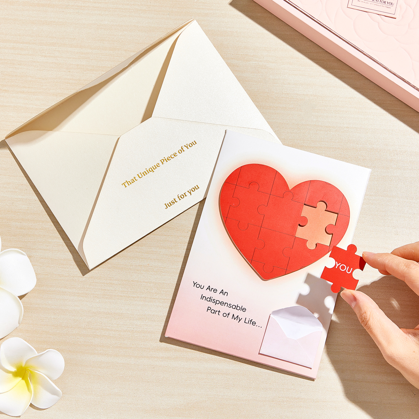 Love-Shape Jigsaw Puzzle Recording Card Confession Surprise Valentine'