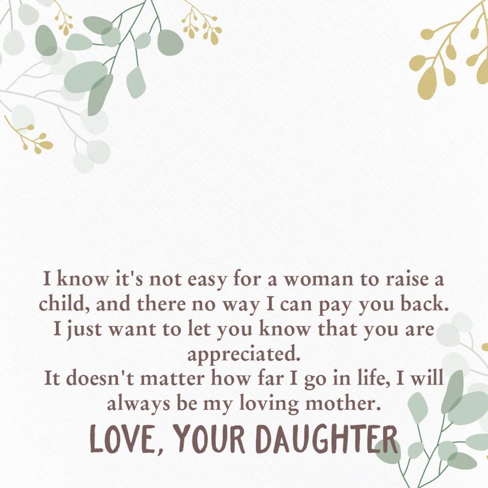 Gift Card Jewelry Card Love Your Daughter