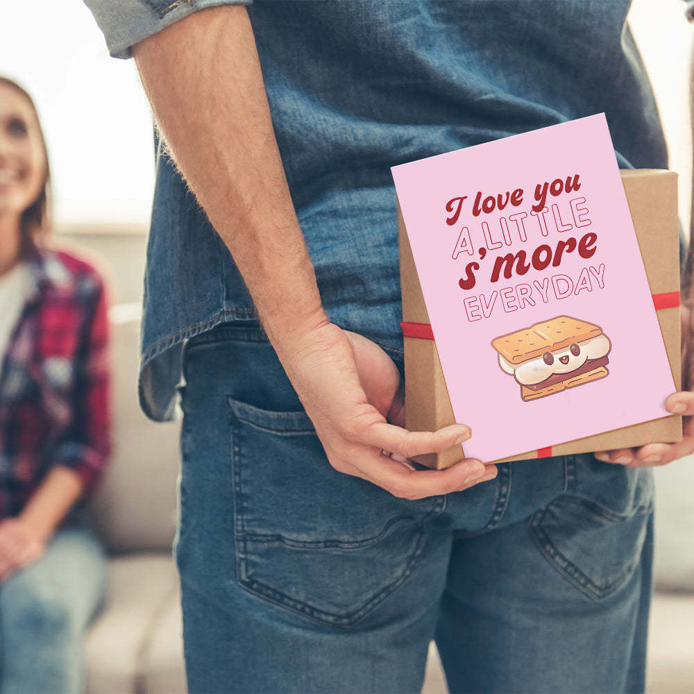 Funny I Love You S'more Cute Pun Valentine's Day Card - NameNecklace