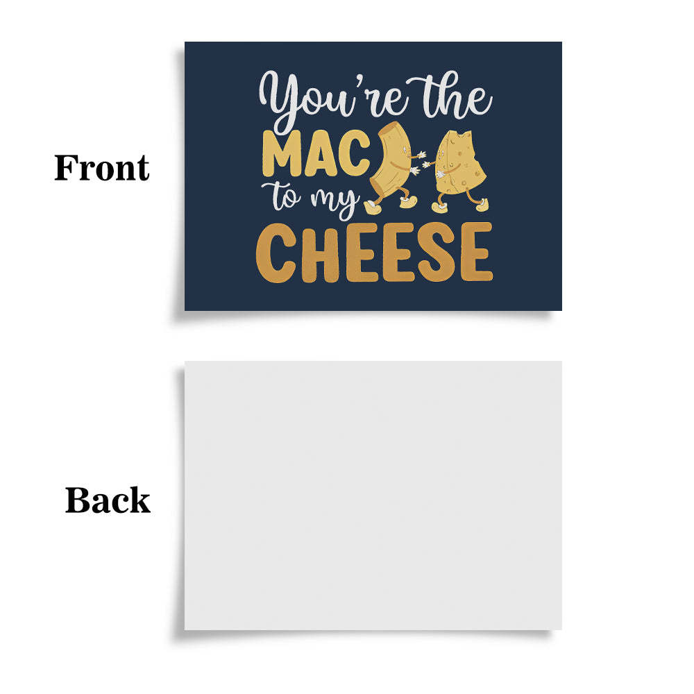 You're The Mac To My Cheese Funny Valentine's Day Greeting Card - NameNecklace