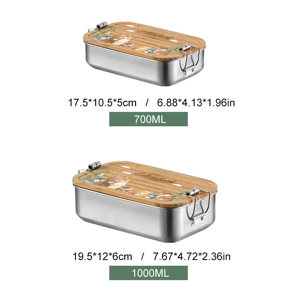 Personalized Lunch Box for Children Custom Stainless Steel Lunch Box with Name Back to School Gift for Children - NameNecklace
