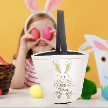 Personalized Easter Basket Custom Name Easter Bunny Basket Gifts for Kids - MyFaceBoxer