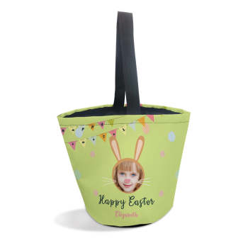 Personalized Easter Basket Custom Happy Easter Bunny Basket Gifts for Kids - MyFaceBoxer