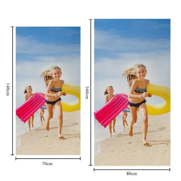 Personalized Bath Towels Custom Print Beach Towels Quick-dry Ultrafine Fiber My Best Friends