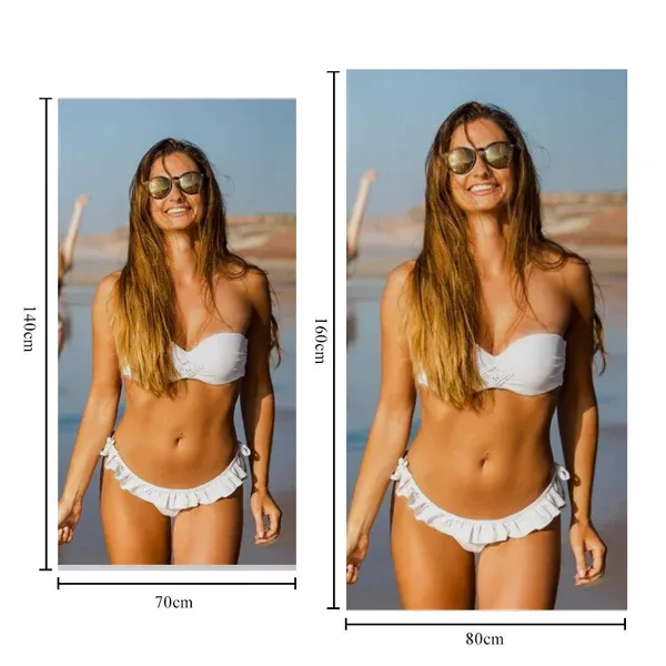 Personalized Bath Towels Custom Print Beach Towels Quick-dry Ultrafine Fiber for Her Sexy Women