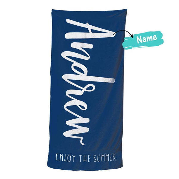 Custom Text Beach Towel For Unisex Towel For Polyester Bath Towel 31.2in*50.7in