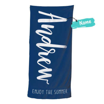 Custom Text Beach Towel For Unisex Towel For Polyester Bath Towel 31.2in*50.7in