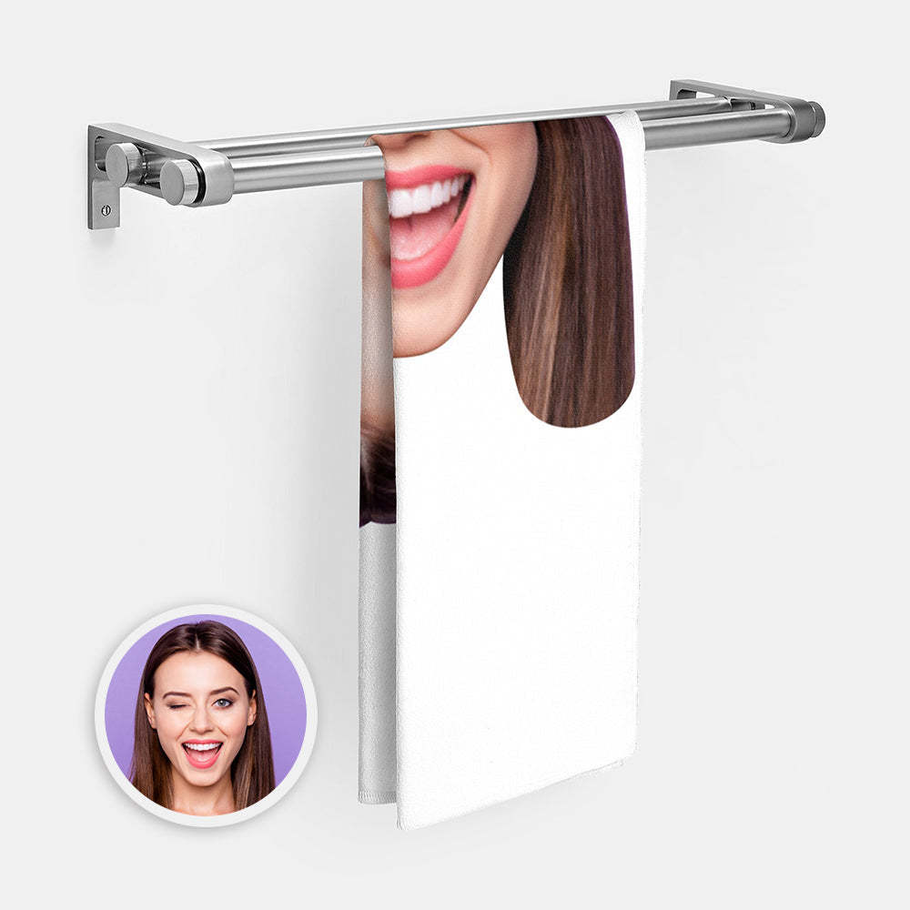 Custom Big Face Towel Personalized Photo Towel Funny Gift-MyHawaiianShirts
