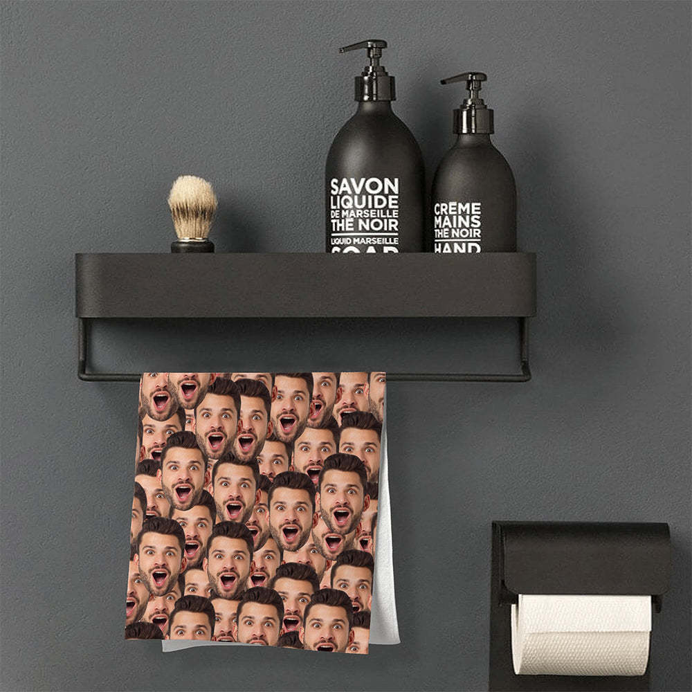 Custom Face Seamless Towel Personalized Photo Towel Funny Gift-MyHawaiianShirts