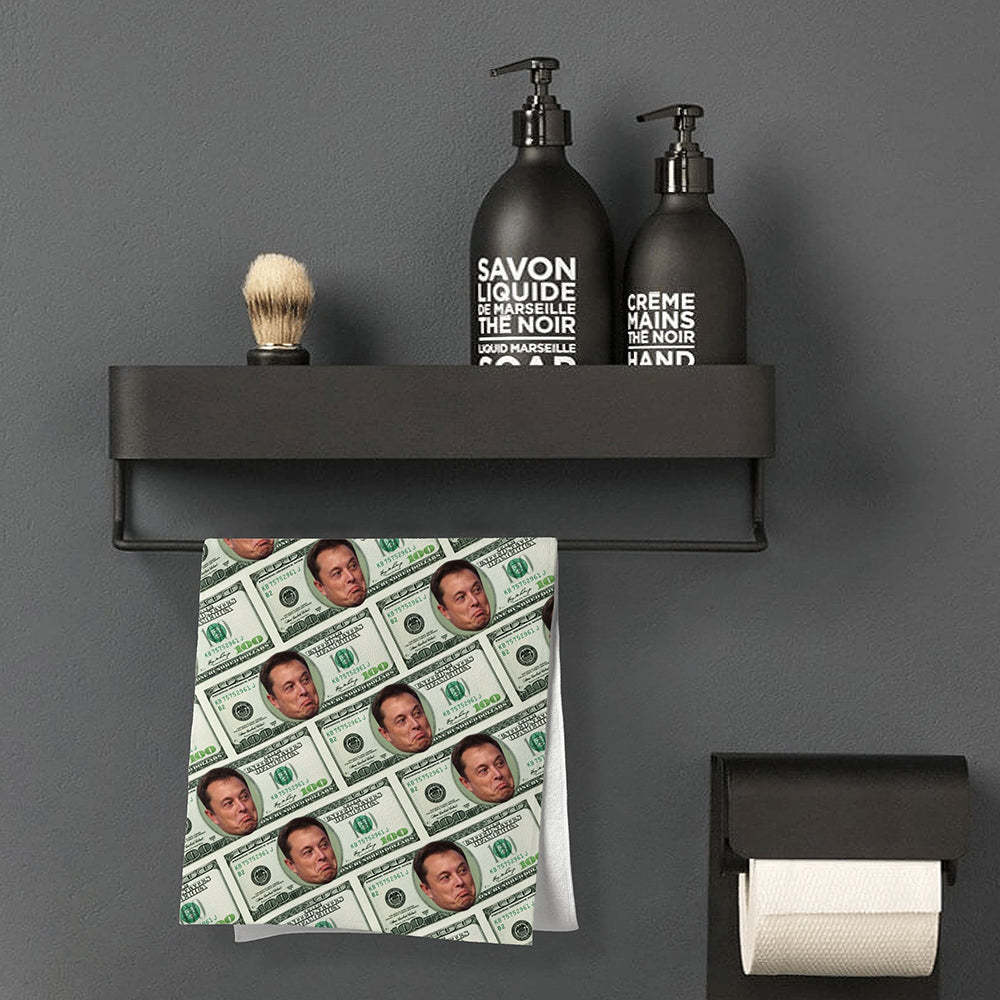 Custom Faces Dollar Beach Towel Personalized Photo Beach Towel Funny Gift
