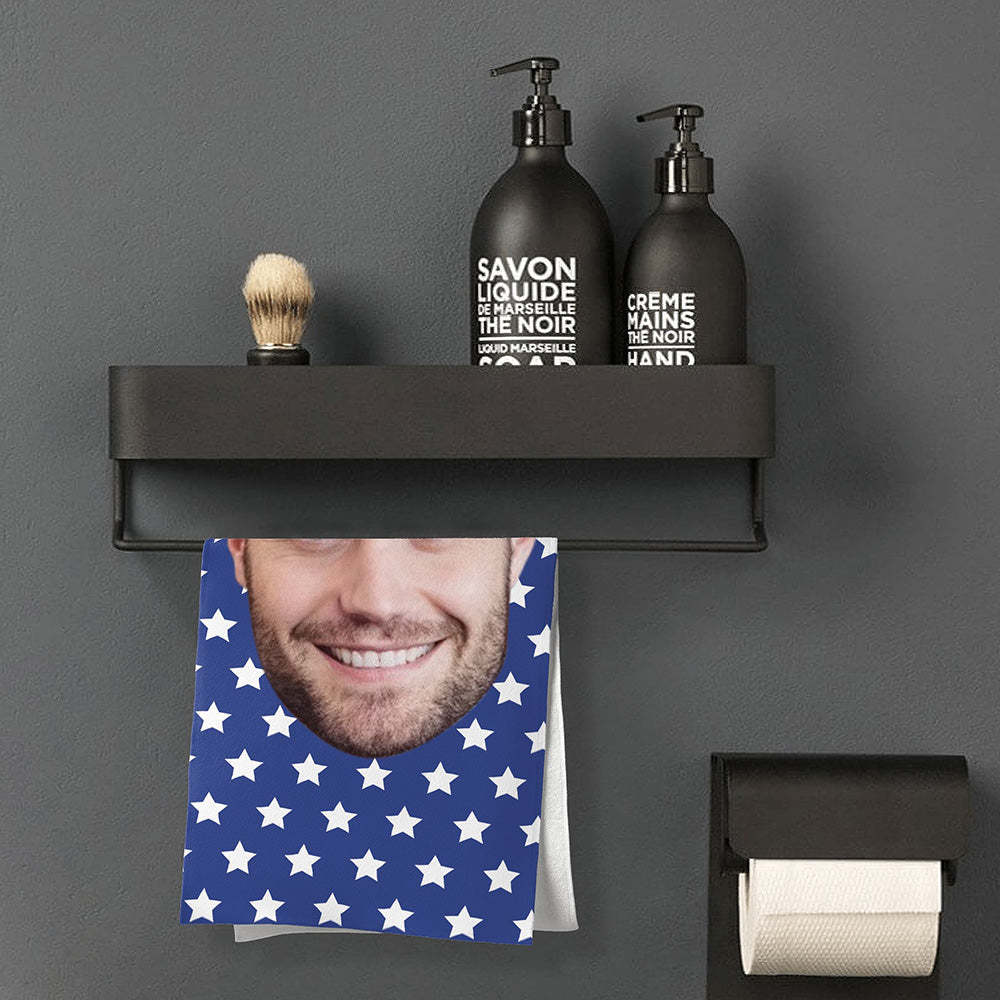 Custom Face Flag Towel Personalized Photo Towel Funny Gift-MyHawaiianShirts