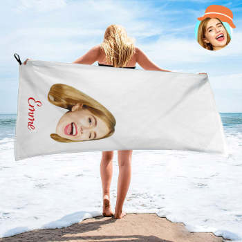 Custom Face And Name Towel Personalized Photo Towel Funny Gift