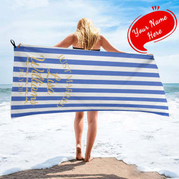 Custom Name Wedding Beach Towel Personalized Beach Towel Funny Gift