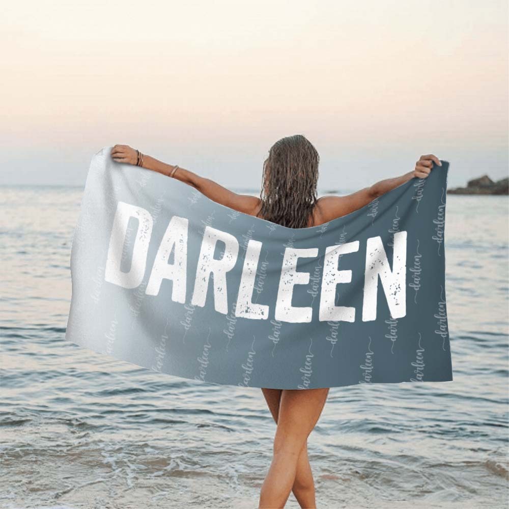 Custom Grey Towel Personalized Photo Towel Special Gift