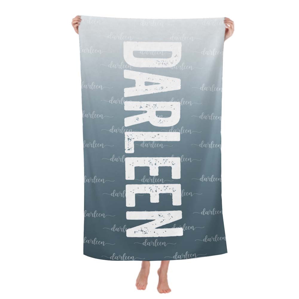 Custom Grey Towel Personalized Photo Towel Special Gift