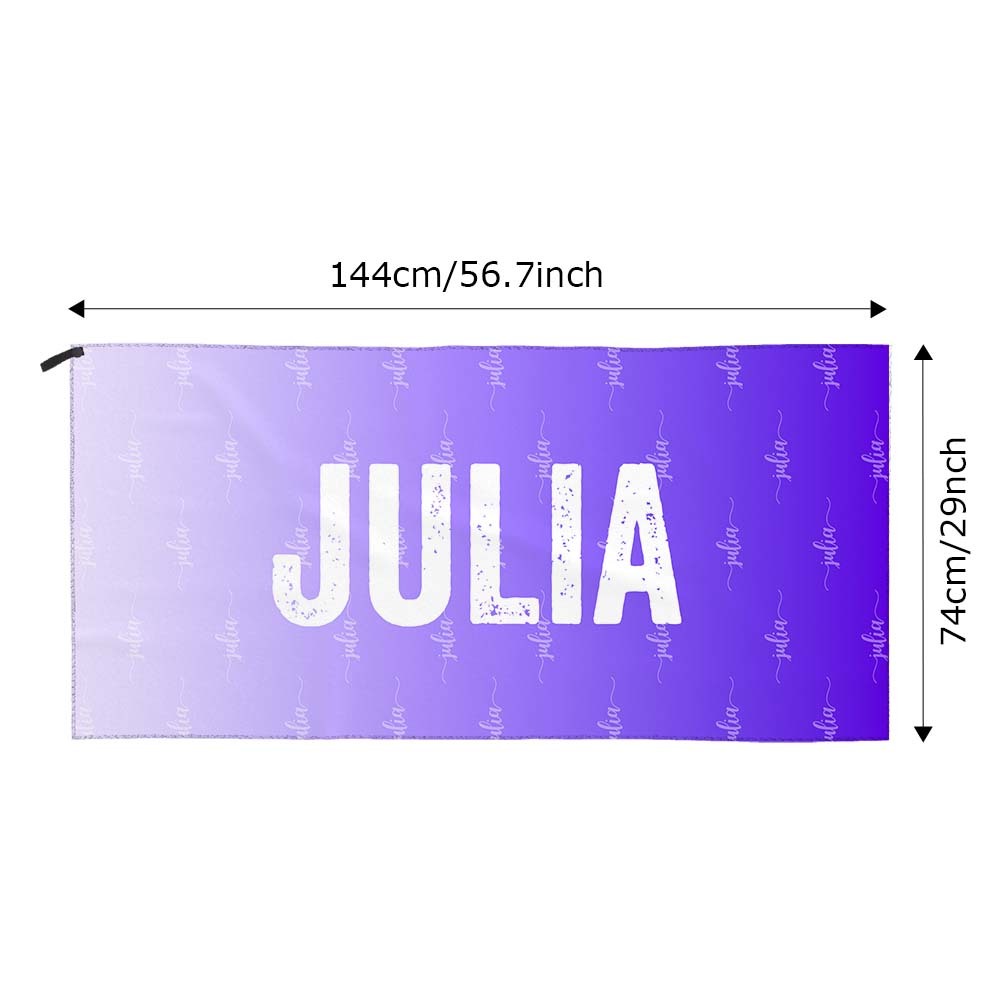 Custom Purple Towel Personalized Photo Towel Special Gift