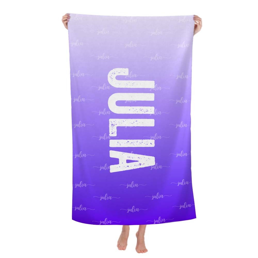 Custom Purple Towel Personalized Photo Towel Special Gift