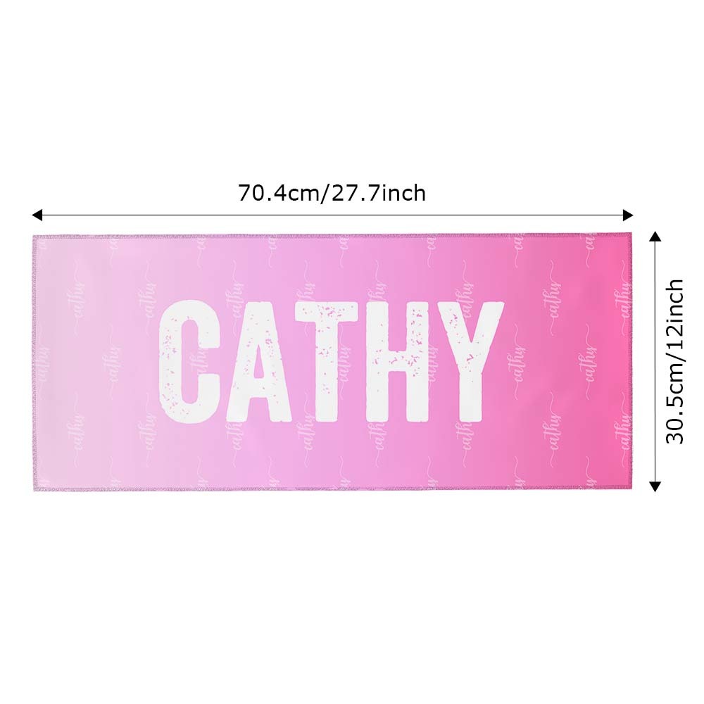 Custom Pink Towel Personalized Photo Towel Special Gift
