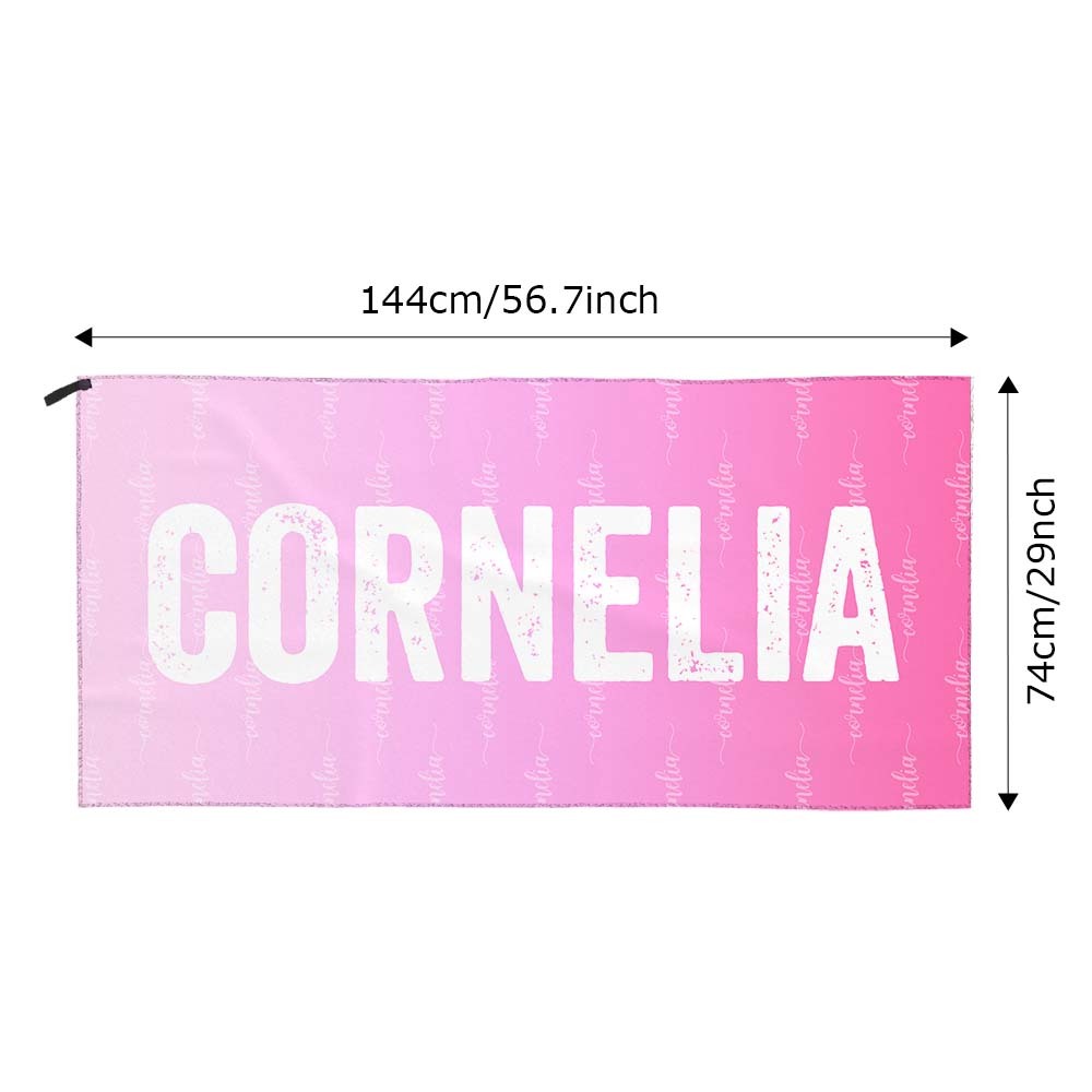 Custom Pink Towel Personalized Photo Towel Special Gift