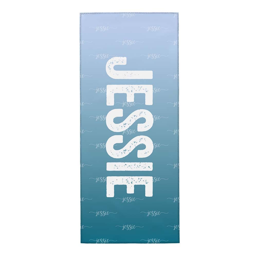 Custom Blue Towel Personalized Photo Towel Special Gift