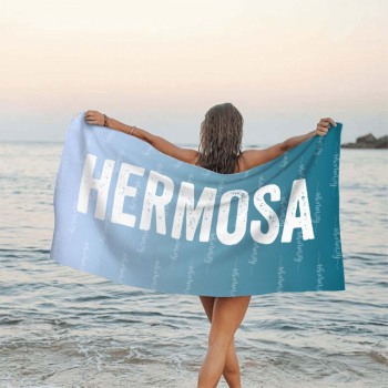 Custom Blue Towel Personalized Photo Towel Special Gift