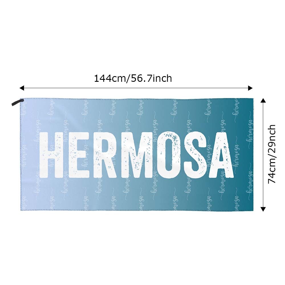 Custom Blue Towel Personalized Photo Towel Special Gift