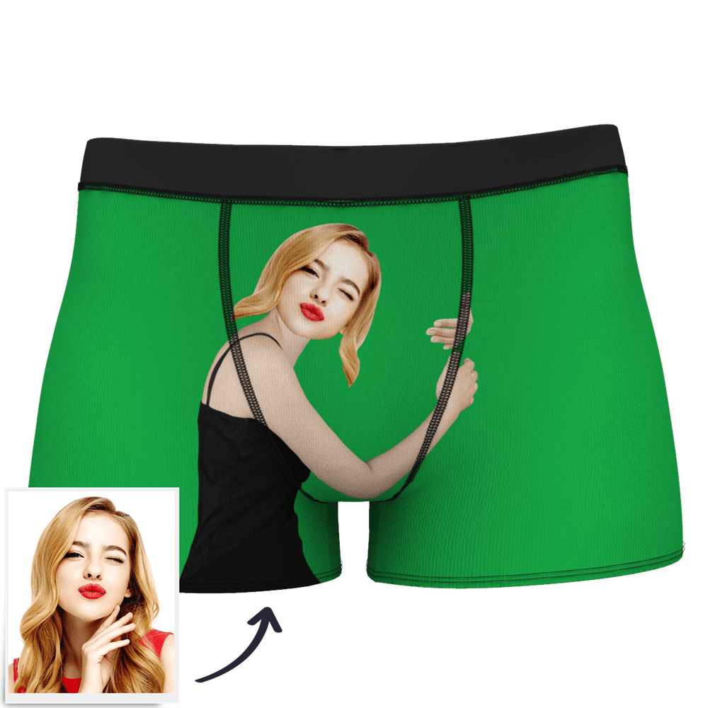 Men's Custom Face On Body Boxer Shorts Funny Gift For Him