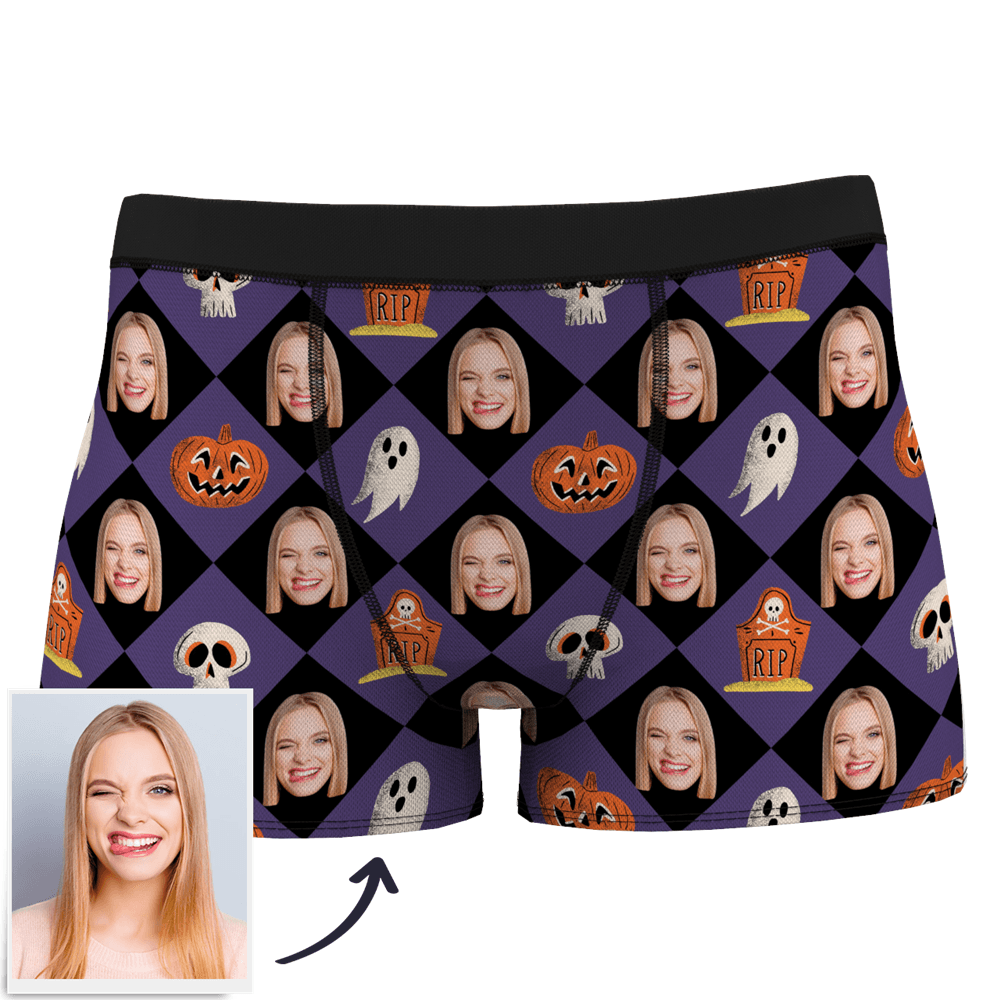 Custom Girlfriend Face Boxer Shorts - Halloween Gift - Giftlab