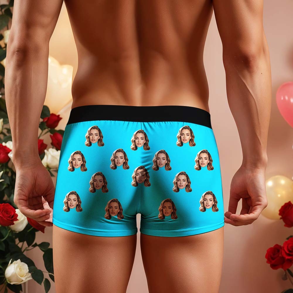 Custom Men's Boxers Personalized Underwear with Face Custom Black Hand All-Over Print Boxer Briefs