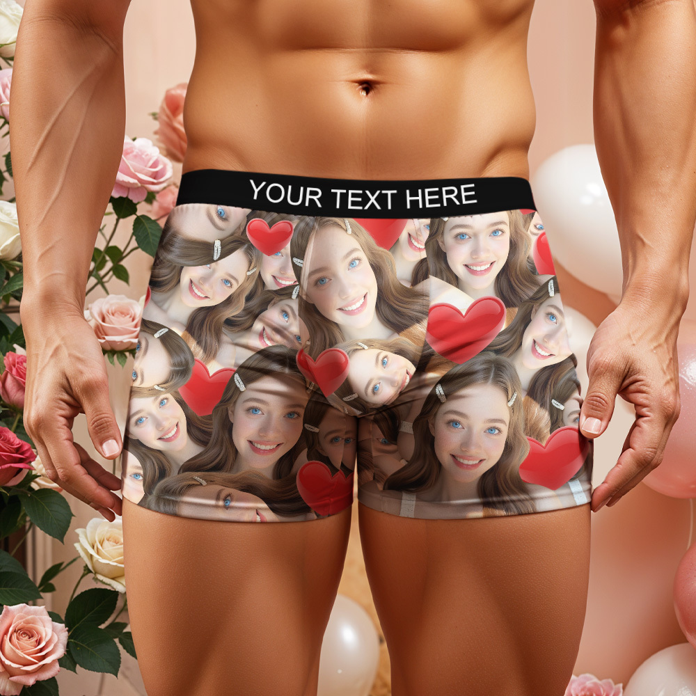 Personalized Boxers For Men, Custom Underwear Gift for Boyfriend, Valentines Gift for Husband, Funny Personalized Underwear,Birthday Gift