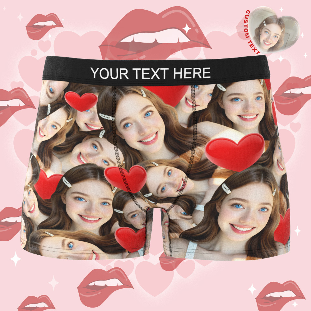 Personalized Boxers For Men, Custom Underwear Gift for Boyfriend, Valentines Gift for Husband, Funny Personalized Underwear,Birthday Gift