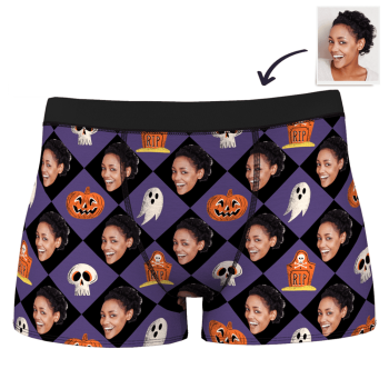 Custom Girlfriend Face Boxer Shorts - Halloween Gift - Giftlab
