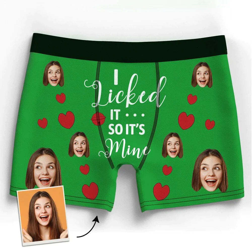 Men's Customized Face Boxer It's Mine 3D Online Preview Funny Gift For Him