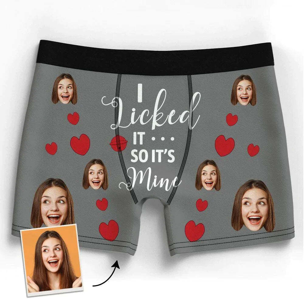 Men's Customized Face Boxer It's Mine 3D Online Preview Funny Gift For Him