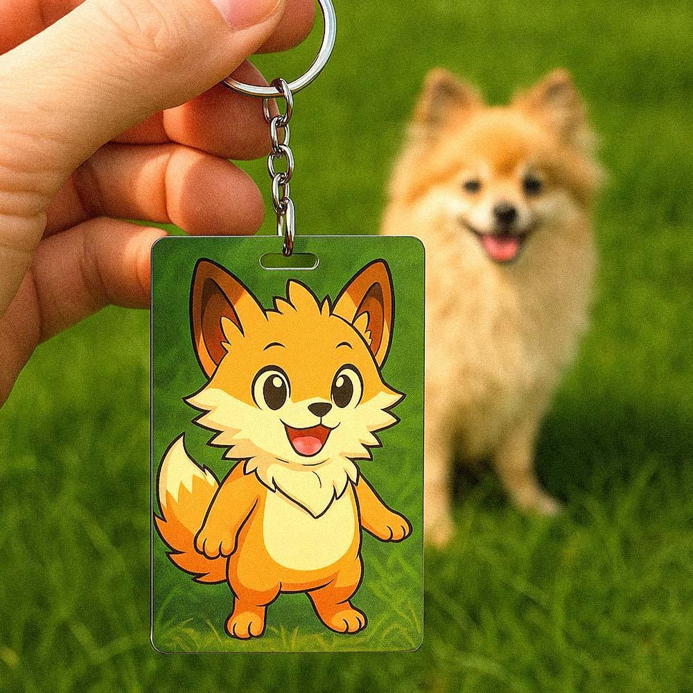Personalized Custom Keychain Create a Unique Design of Your Pet Perfect Gift for Pet Lovers
