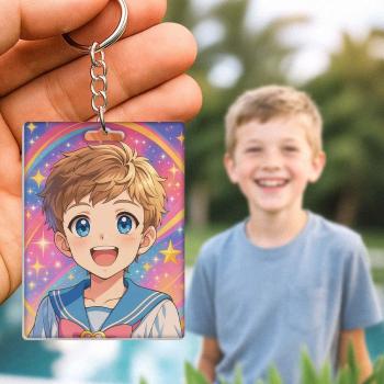 Personalized Custom Keychain Cute Anime Girl Filter Unique Creative Design Individually Made Keychain Fashion Accessory Perfect Gift For Anime Lovers Birthday Anniversary Present