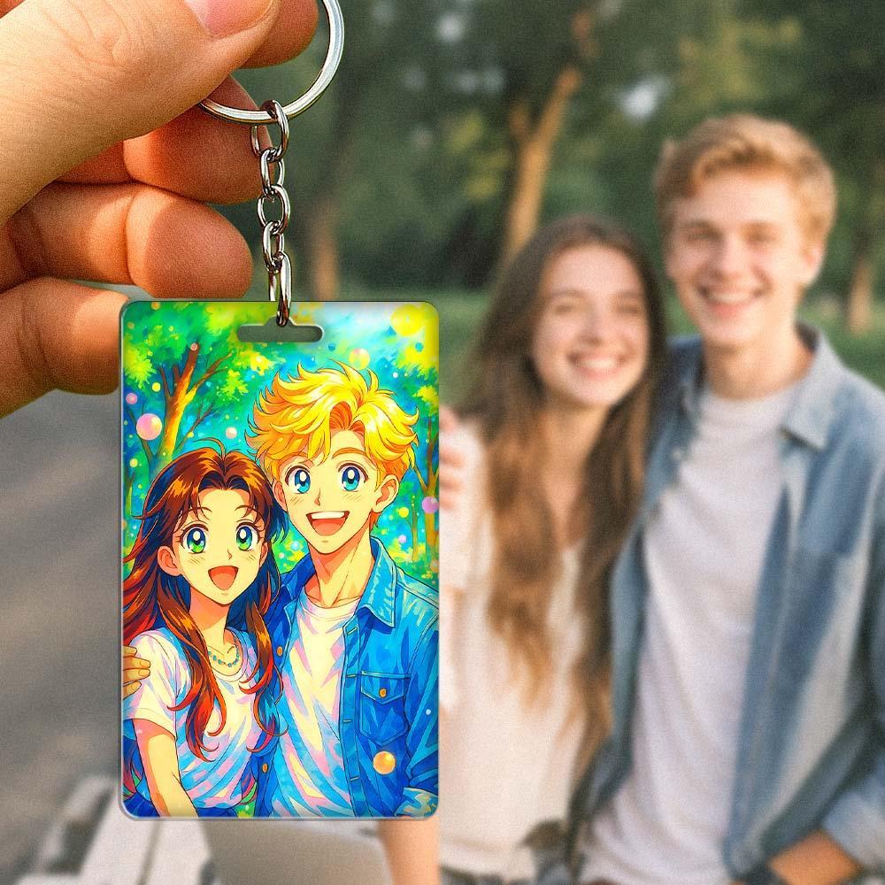 Personalized Custom Keychain Cute Anime Girl Filter Unique Creative Design Individually Made Keychain Fashion Accessory Perfect Gift For Anime Lovers Birthday Anniversary Present