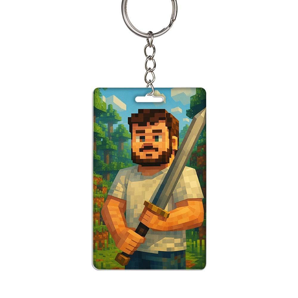 Personalized Custom Keychain Pixel Style Filter Design Unique Creative Accessory Perfect Gift For Gaming Lovers Best Gift Choice