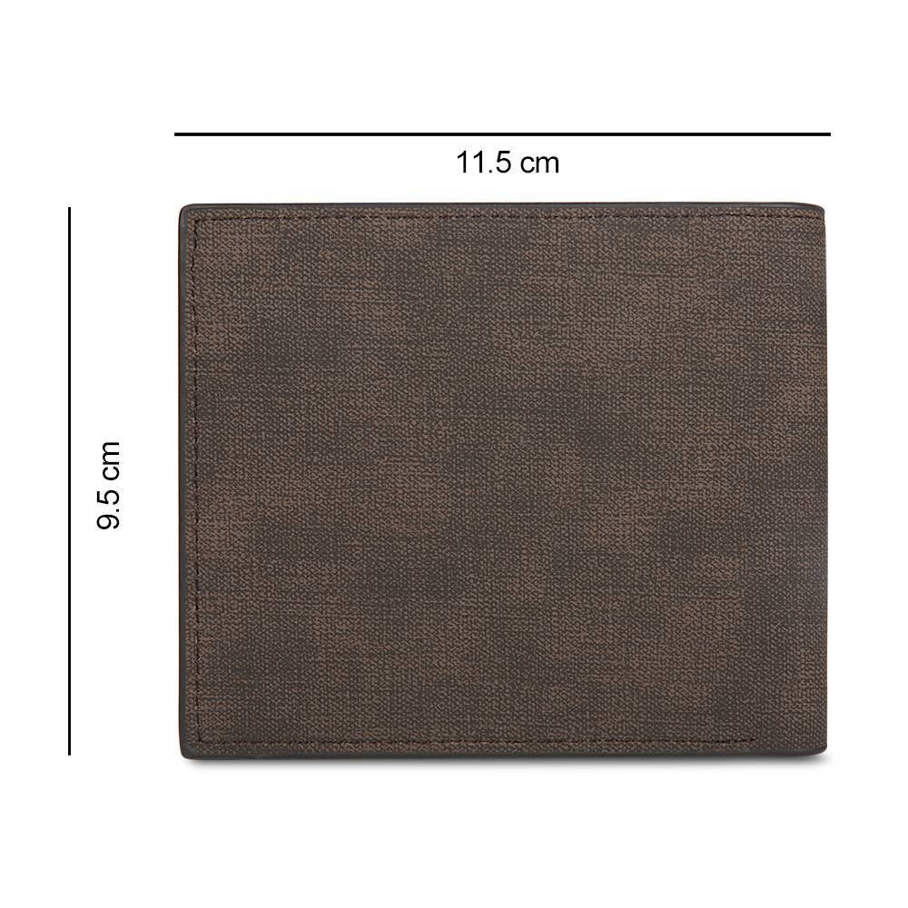 Men's Bifold Custom Photo Wallet - Coffee Leather